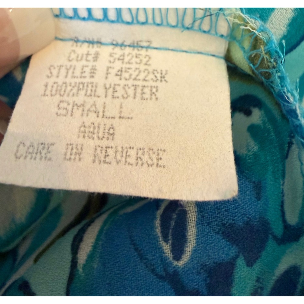 Trixxi Womens Aqua Blue‎ Floral Chiffon V-Neck Flutter Sleeve Midi Dress Small - Picture 3 of 4
